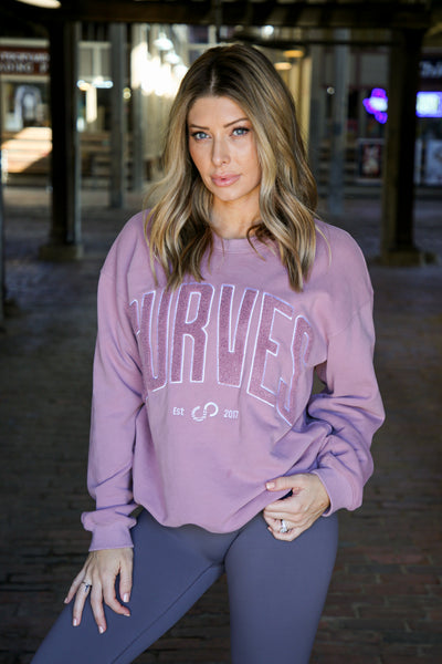 Varsity Crewneck | Dusty Berry