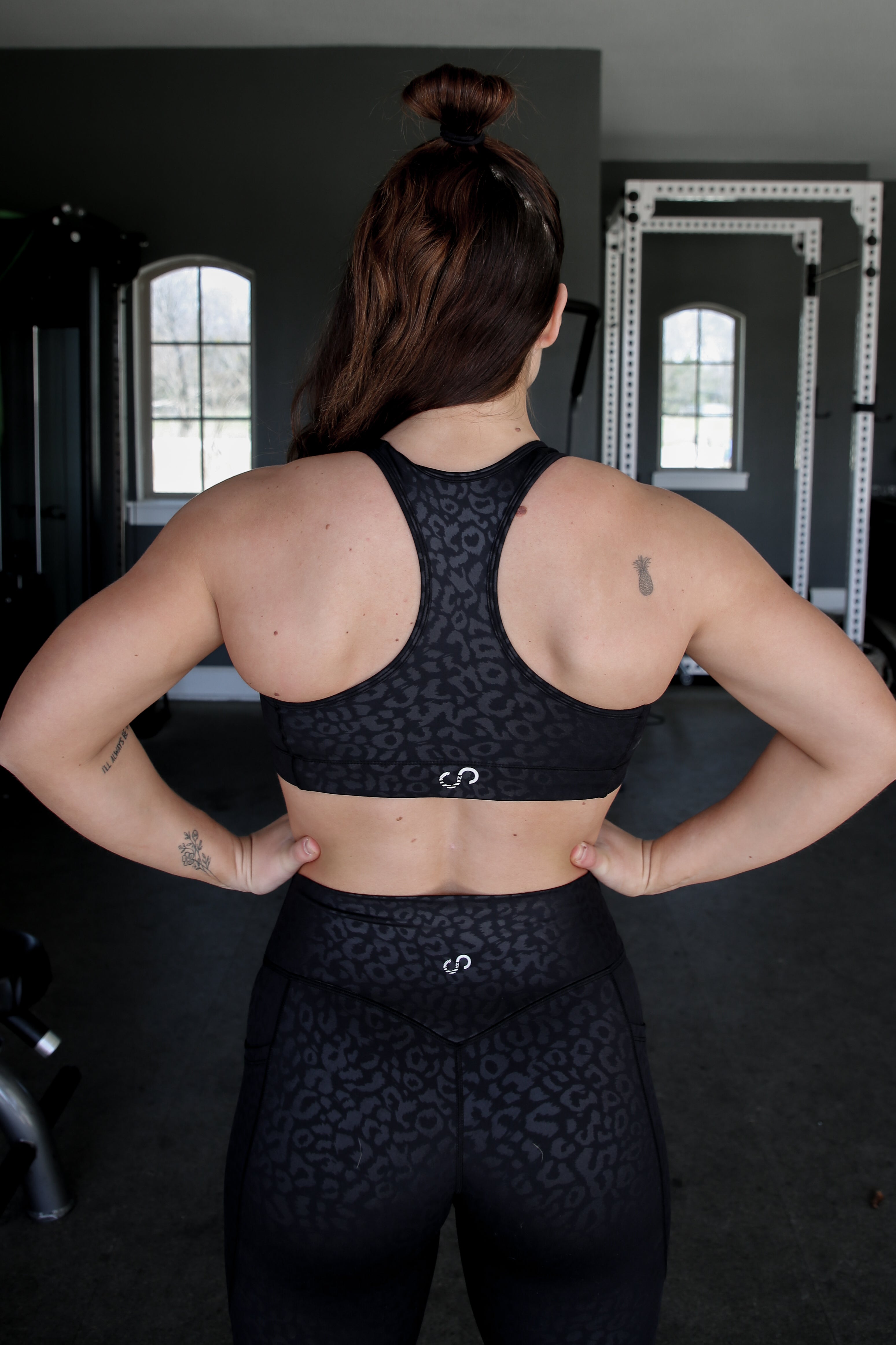 Empowered Sports Bra | Black Leopard