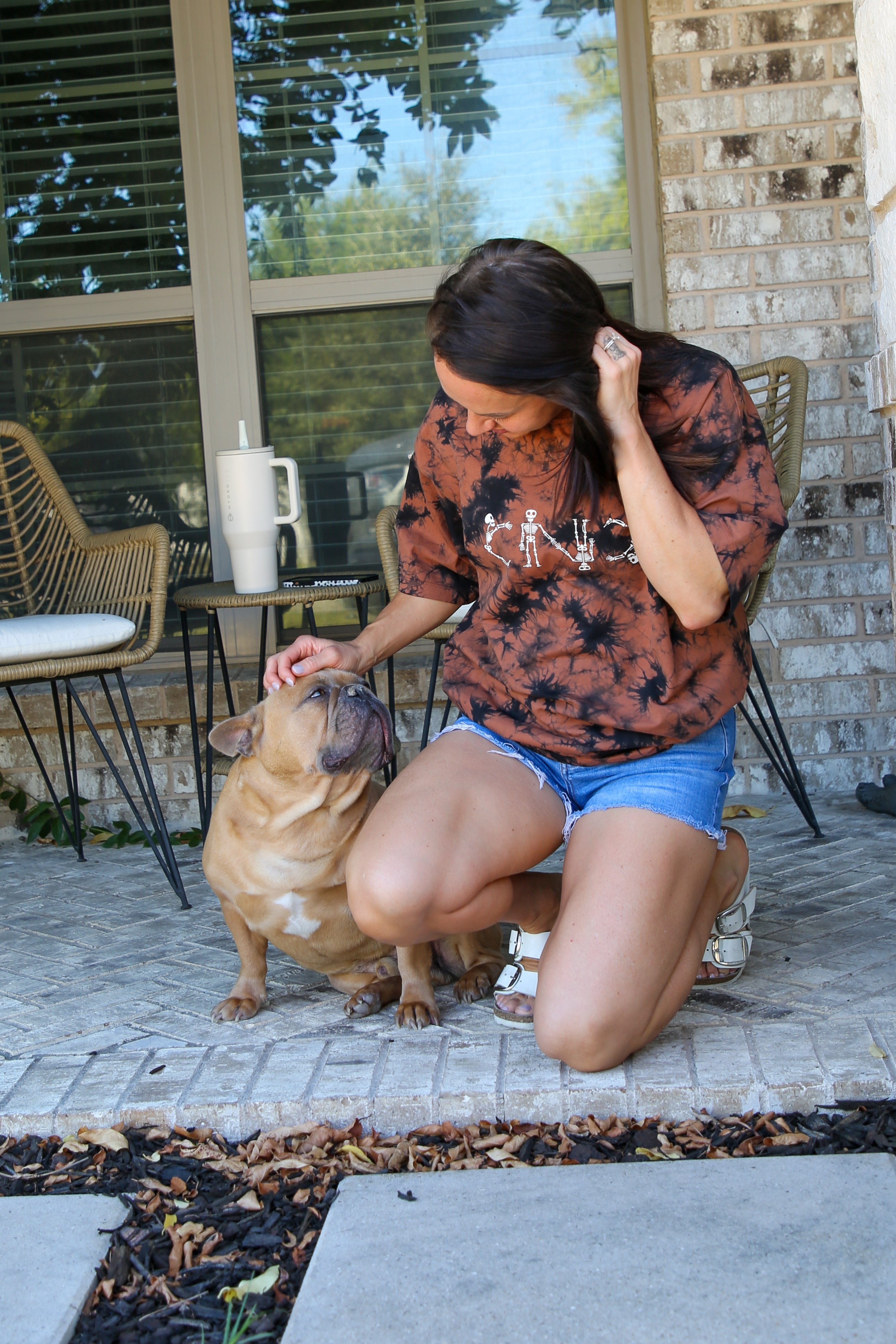 Oversized Tee | Bones Orange/Black