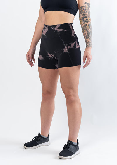 NKD 5" Shorts With Pockets | Black & Pink Marble