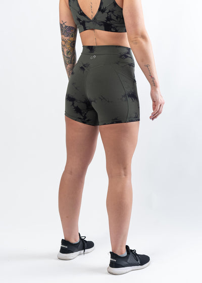 NKD 5" Shorts With Pockets | Green & Black Marble