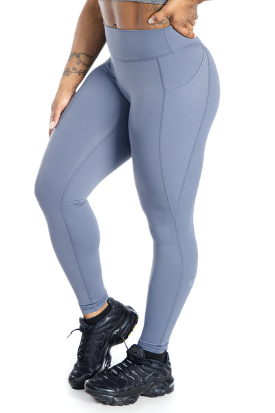 Executive Leggings With Pockets & Scrunch | Ocean Blue