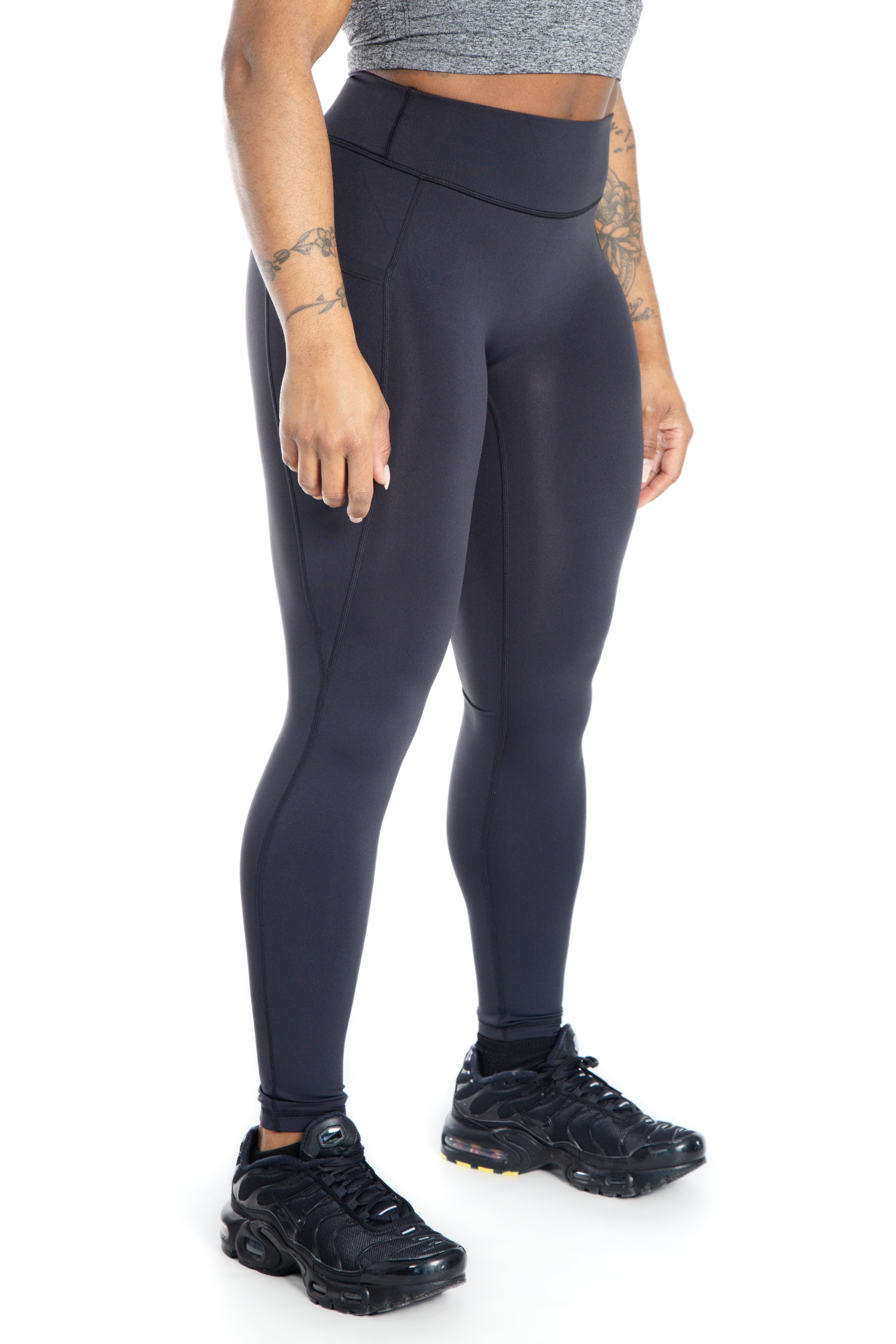 Executive Leggings With Pockets & Scrunch | Black