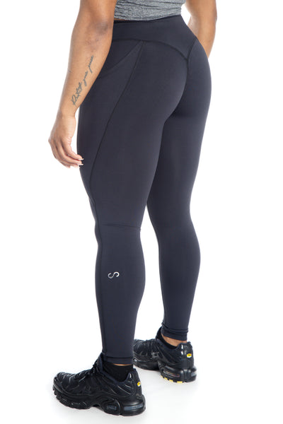 Executive Leggings With Pockets & Scrunch | Black