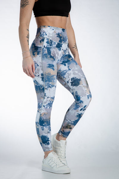 Empowered Leggings With Pockets | Blue/Tan