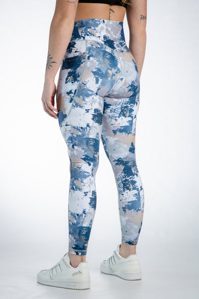 Empowered Leggings With Pockets | Blue/Tan