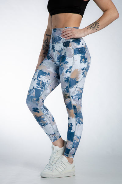 Empowered Leggings With Pockets | Blue/Tan