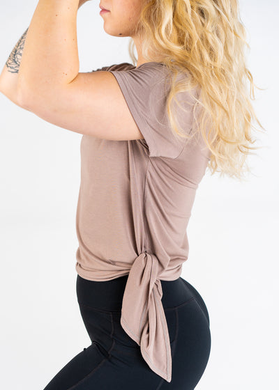 Side Tie T-Shirt | Clay