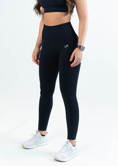 Contour Seamless Leggings | Black