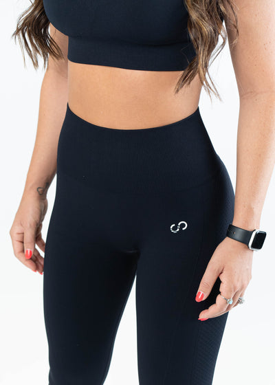 Contour Seamless Leggings | Black