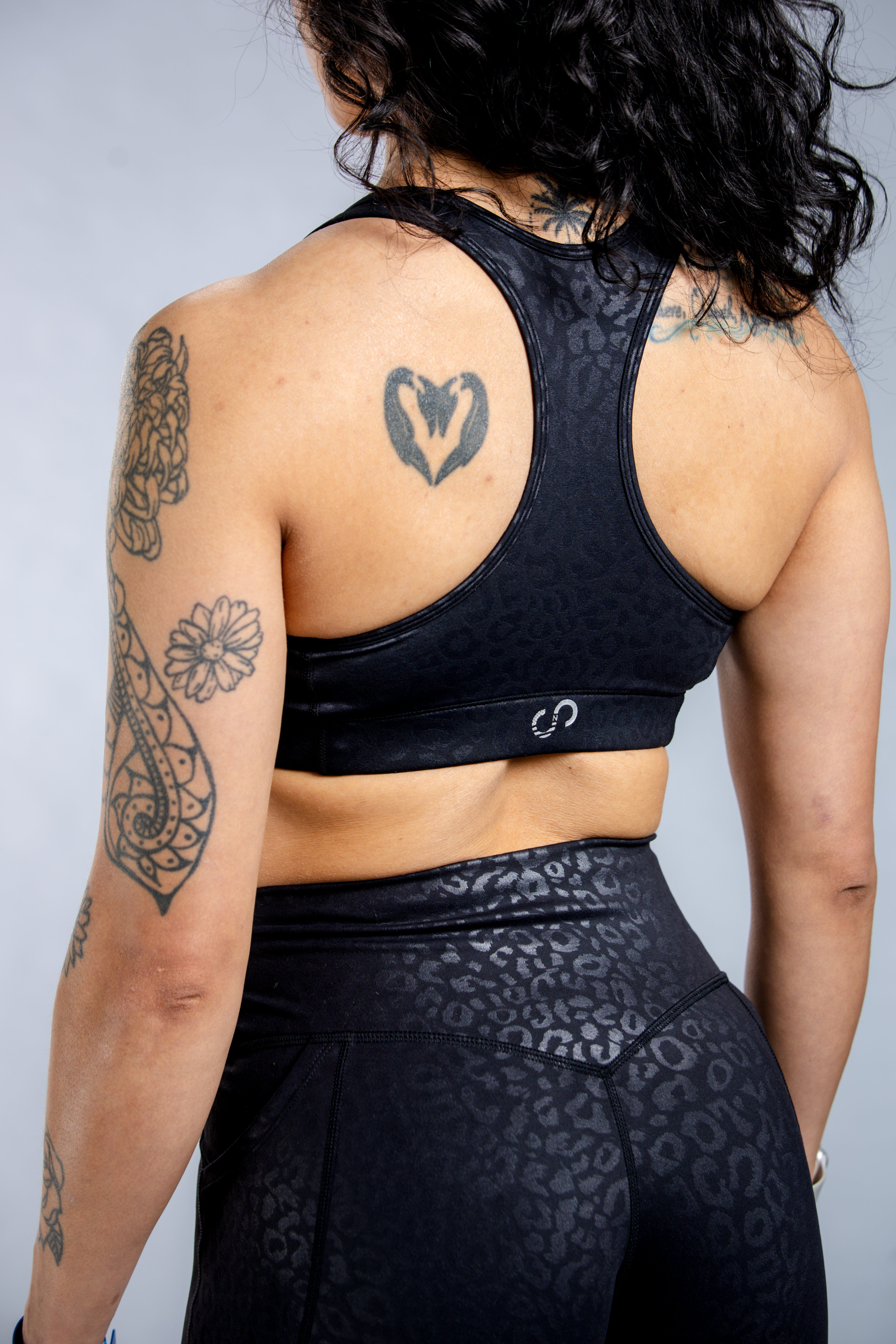 Empowered Sports Bra | Black Leopard