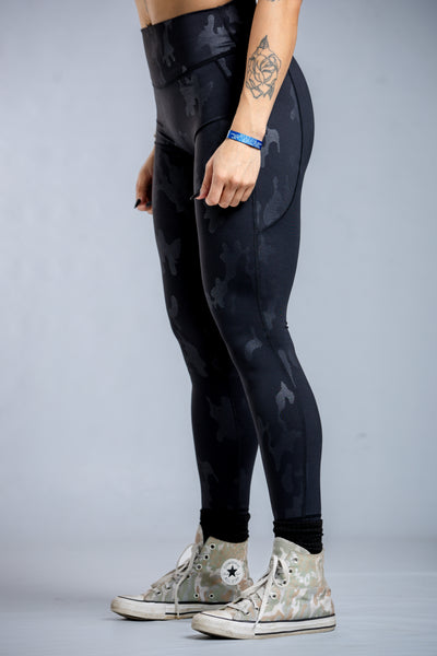 Empowered Leggings With Pockets | Black Camo