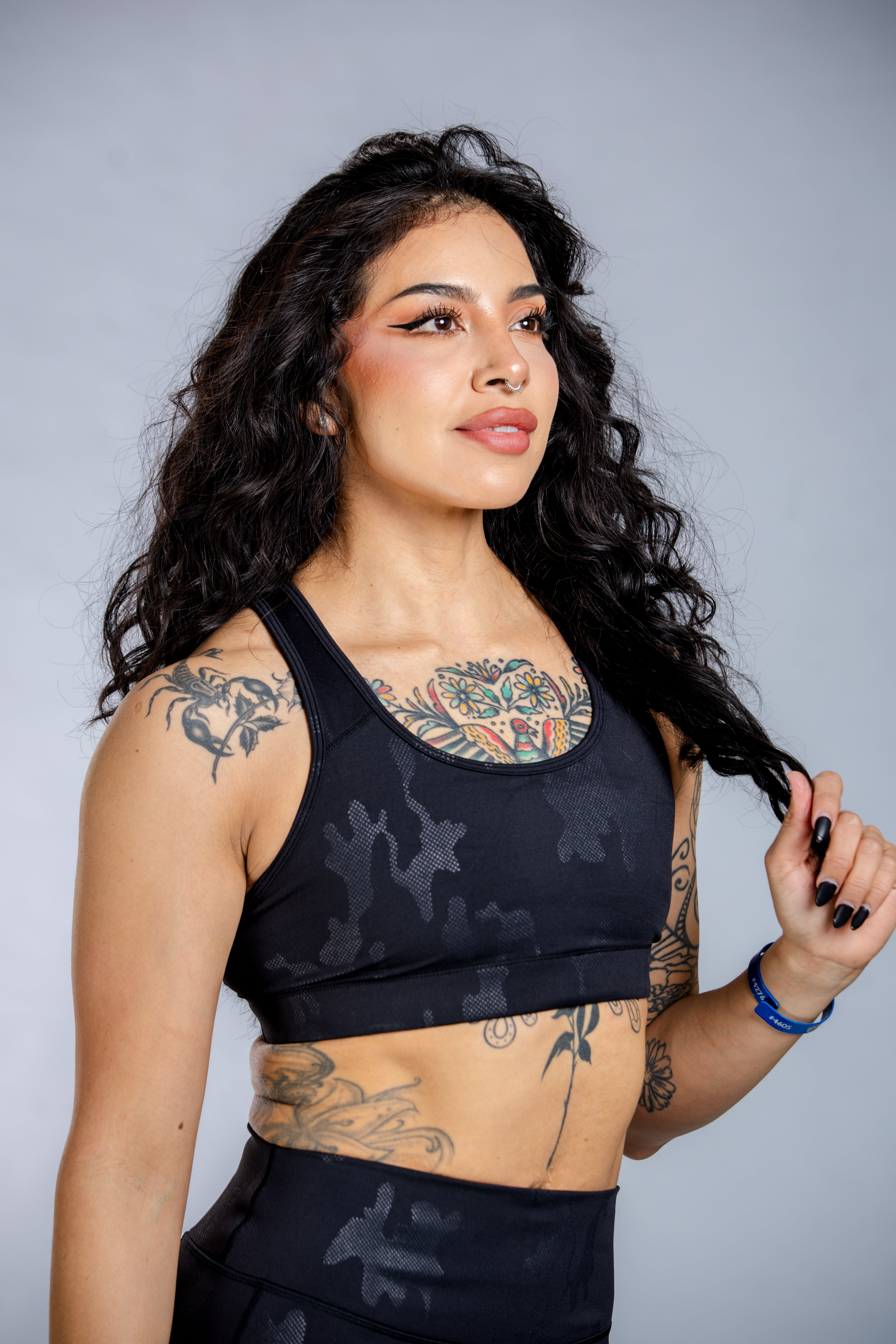 Empowered Sports Bra | Black Camo