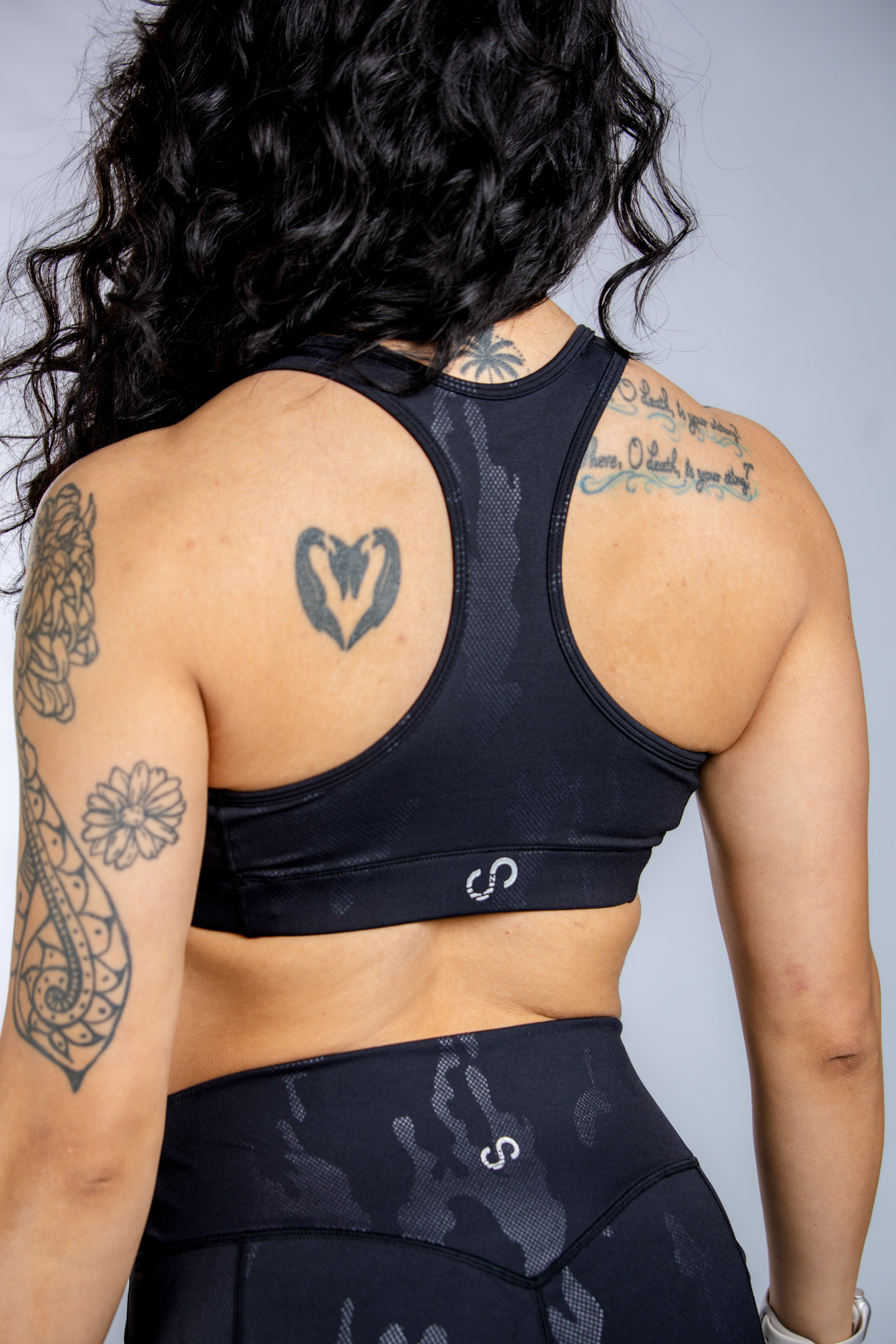 Empowered Sports Bra | Black Camo