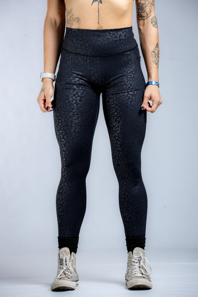 Empowered Leggings With Pockets | Black Leopard