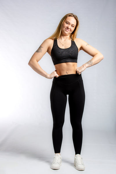 NKD Leggings With Pockets Mid Waist | Black