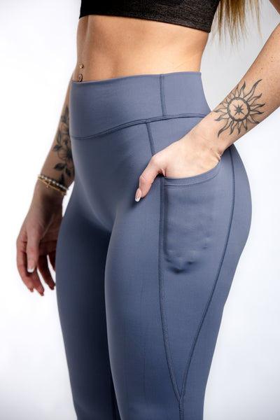 Executive Leggings With Pockets & Scrunch | Ocean Blue