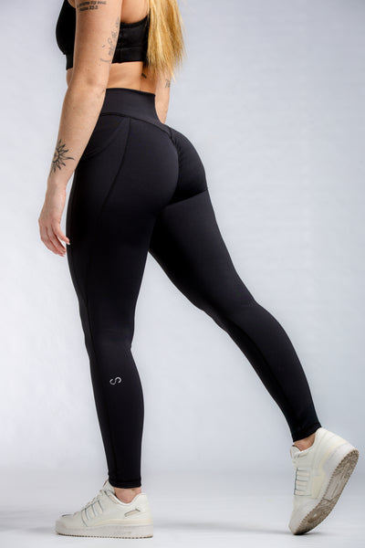 Executive Leggings With Pockets & Scrunch | Black