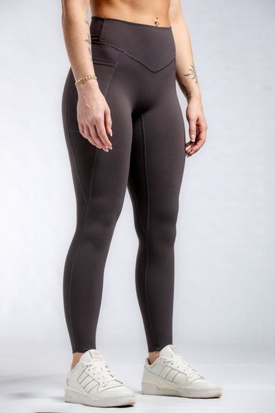 NKD Leggings With Pockets Mid Waist | Gunmetal Grey