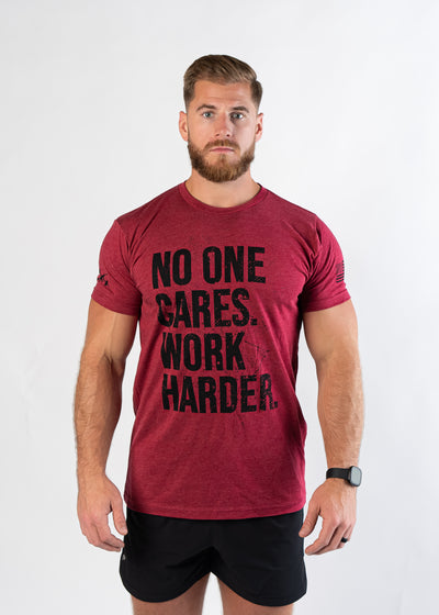 Men's T-Shirt | No One Cares |  RED