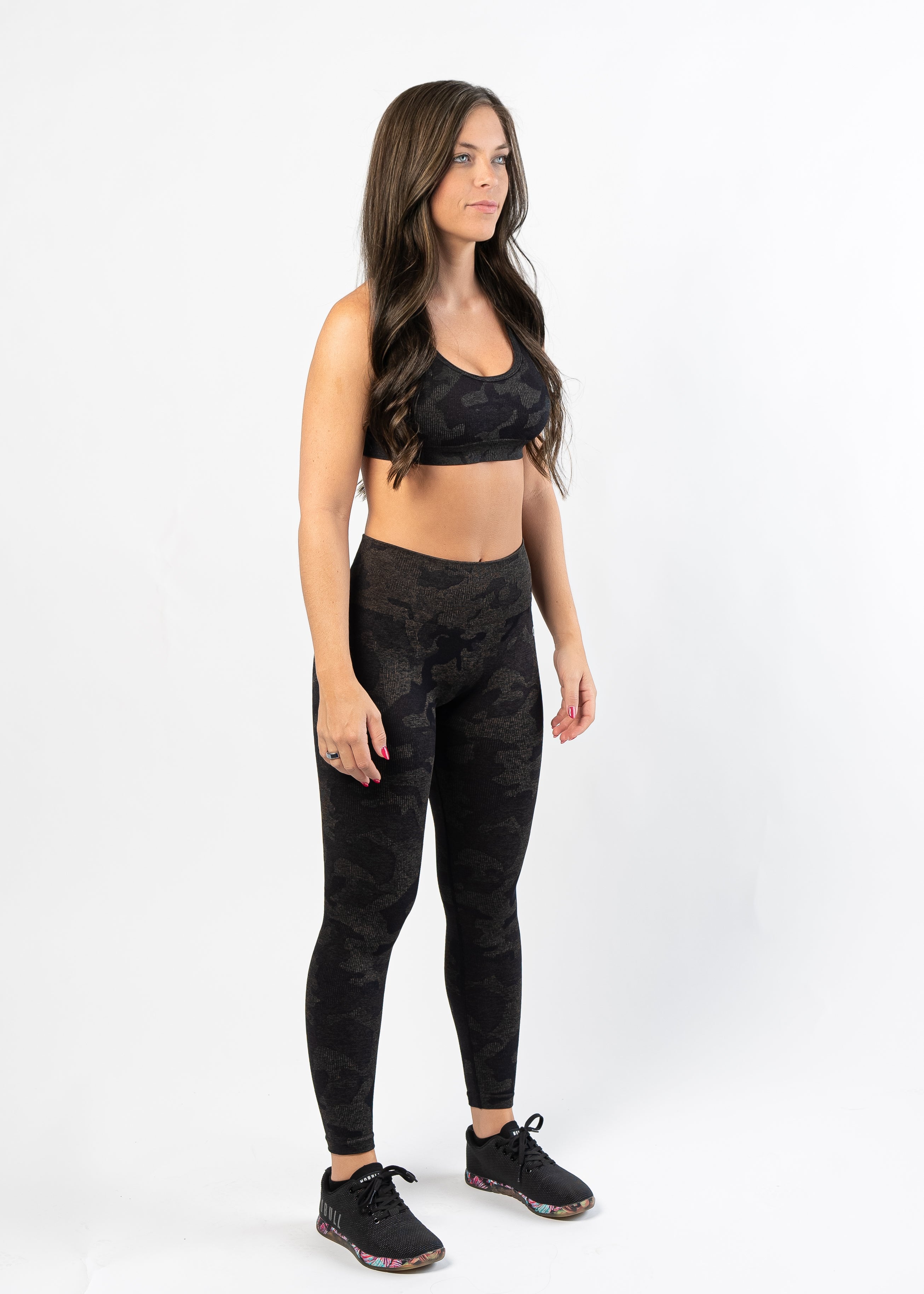 Seamless Minimal Bra |  Black Camo