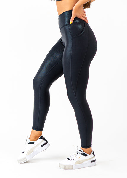 Black Shimmer Ankle Leggings – Trend Market