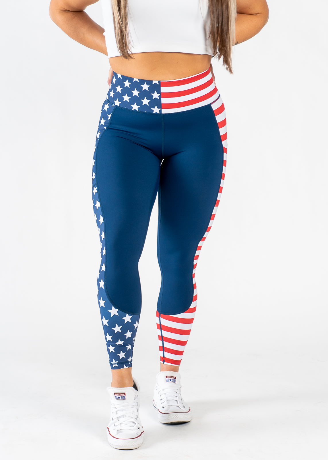 Blue and hotsell white star leggings